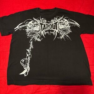 Tapout Black Tee with White Graphic